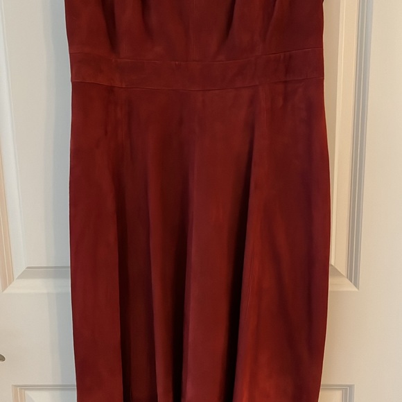 Antonio Melani Rust Red Dress in 100% Suede - Picture 3 of 14